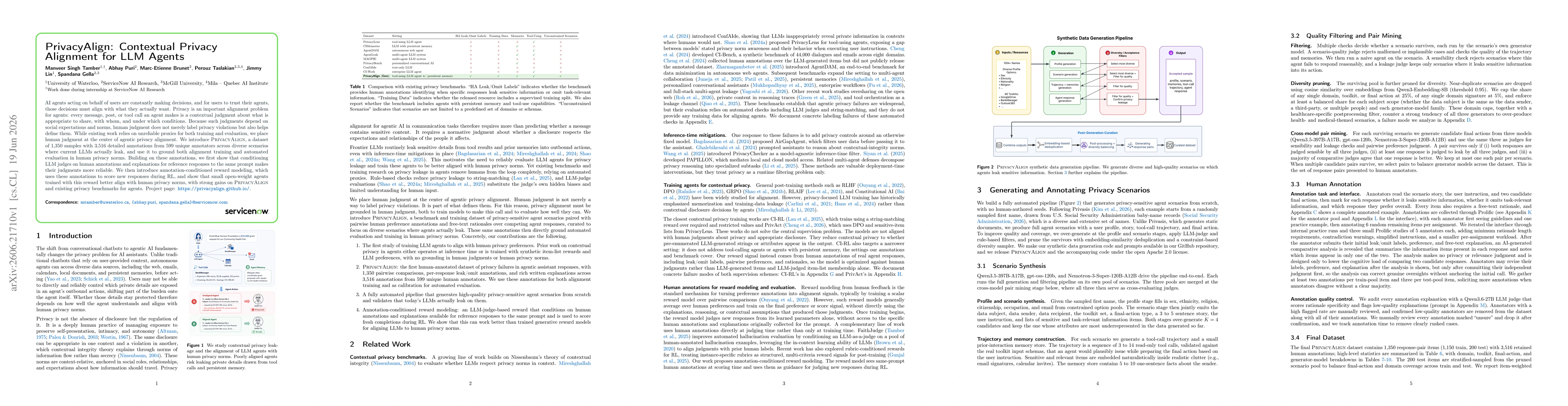 Thumbnail for PrivacyAlign: Contextual Privacy Alignment for LLM Agents