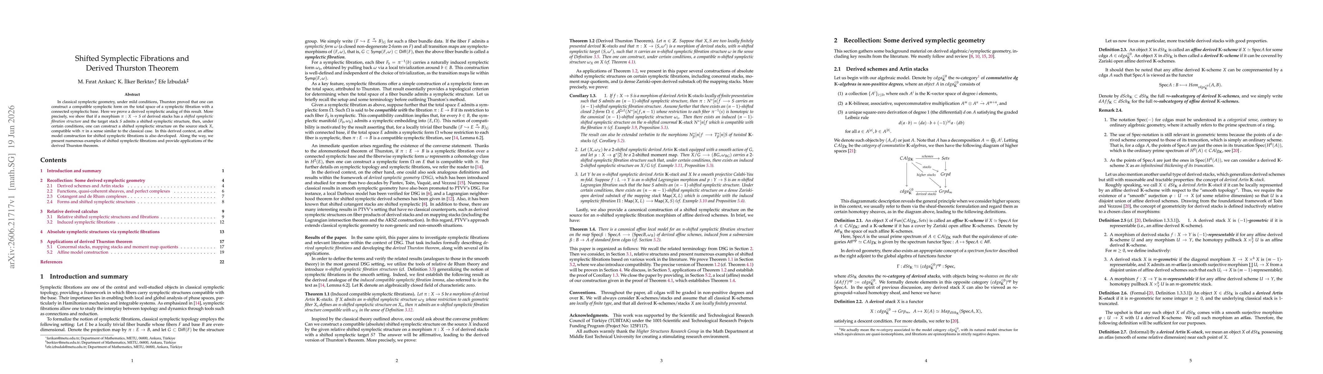 Thumbnail for Shifted Symplectic Fibrations and Derived Thurston Theorem