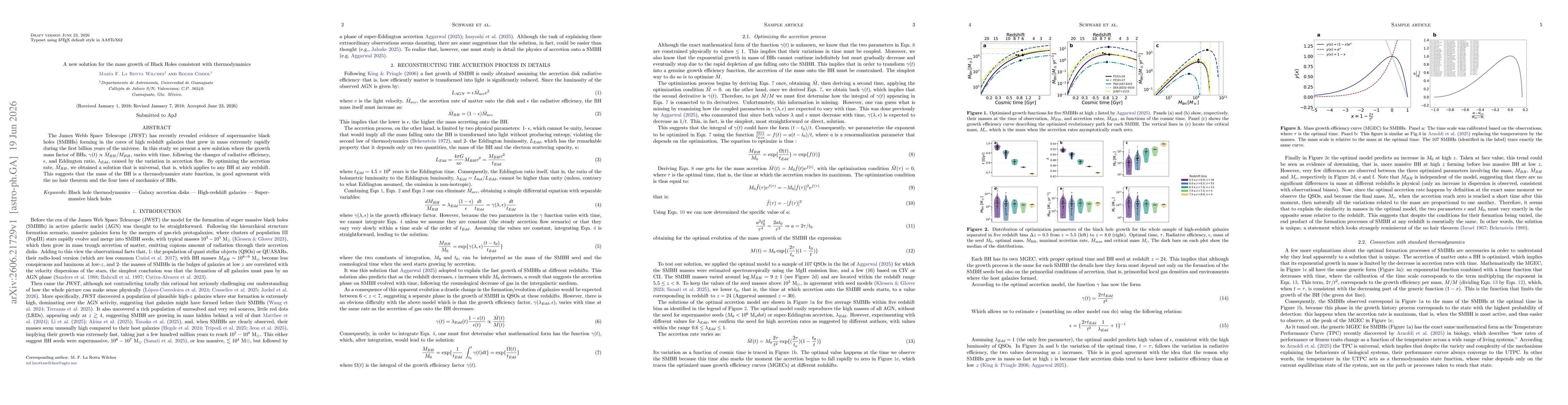 Thumbnail for A new solution for the mass growth of Black Holes consistent with thermodynamics