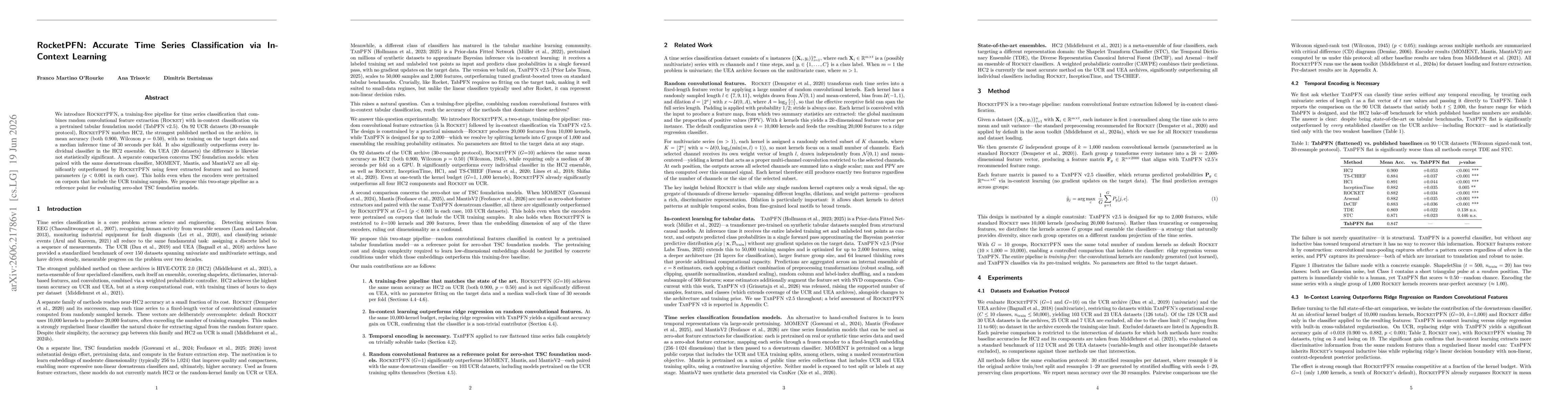 Thumbnail for RocketPFN: Accurate Time Series Classification via In-Context Learning