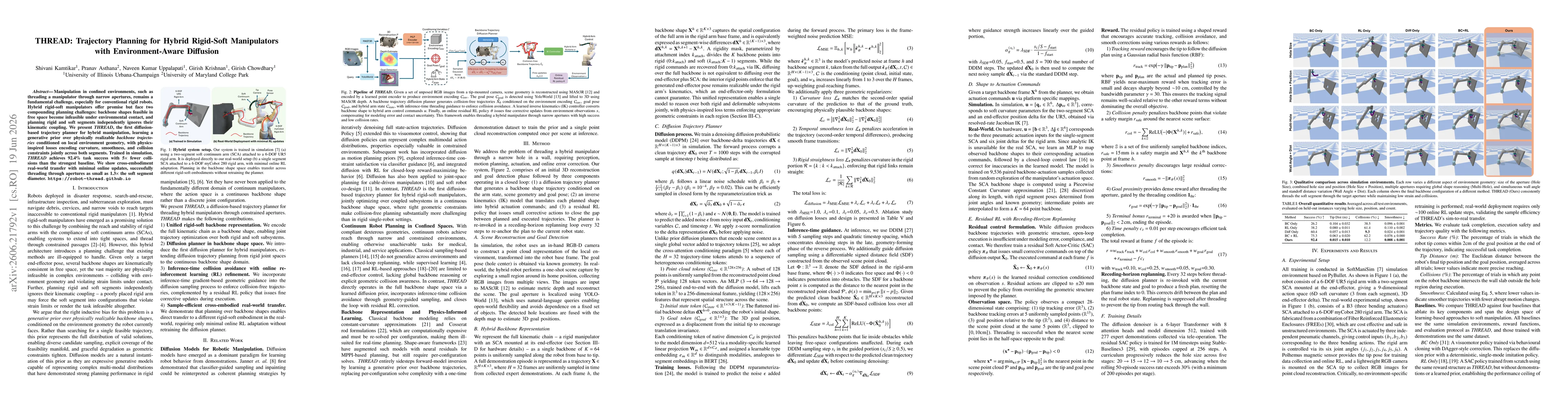 Thumbnail for THREAD: Trajectory Planning for Hybrid Rigid-Soft Manipulators with Environment-Aware Diffusion