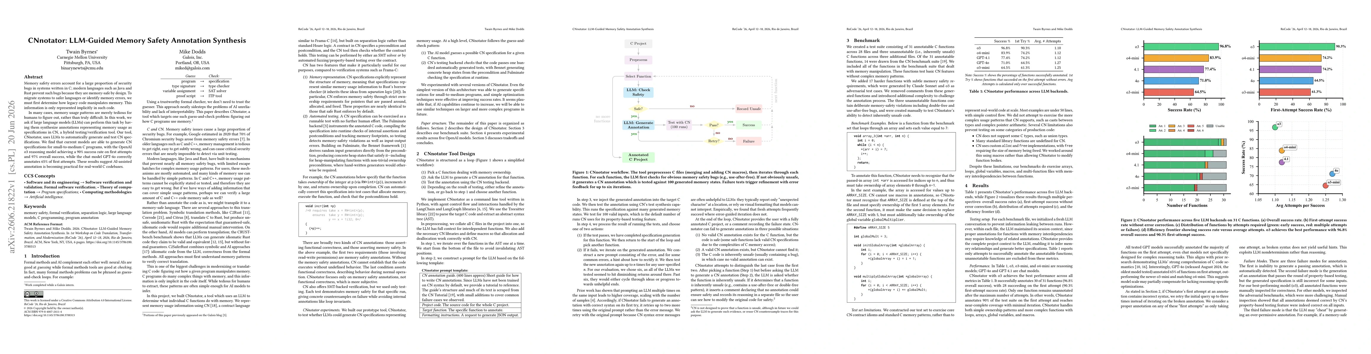 Thumbnail for CNnotator: LLM-Guided Memory Safety Annotation Synthesis