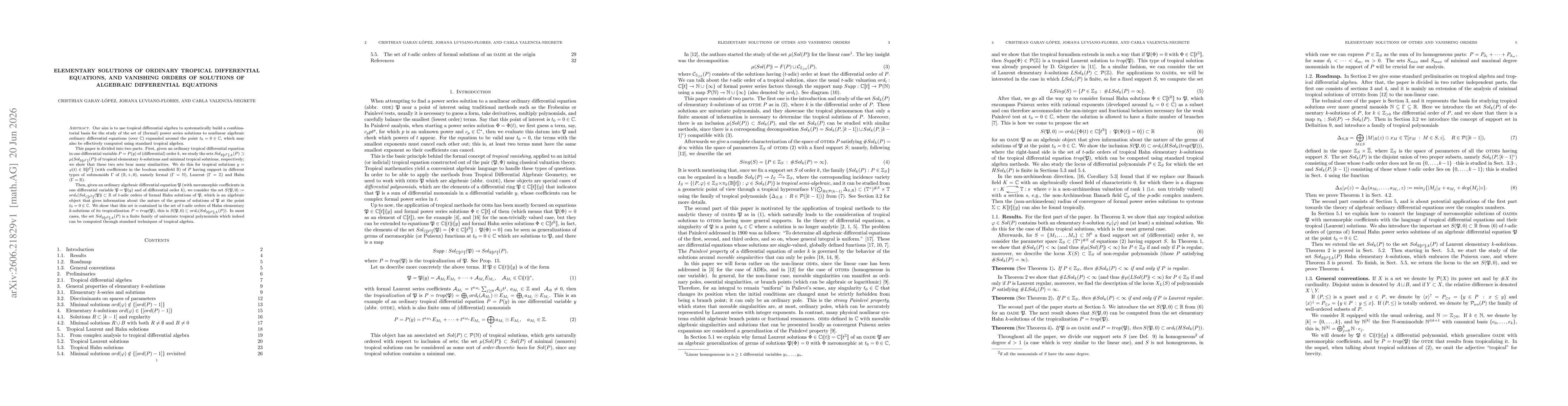 Thumbnail for Elementary solutions of ordinary tropical differential equations, and vanishing orders of solutions of algebraic differential equations