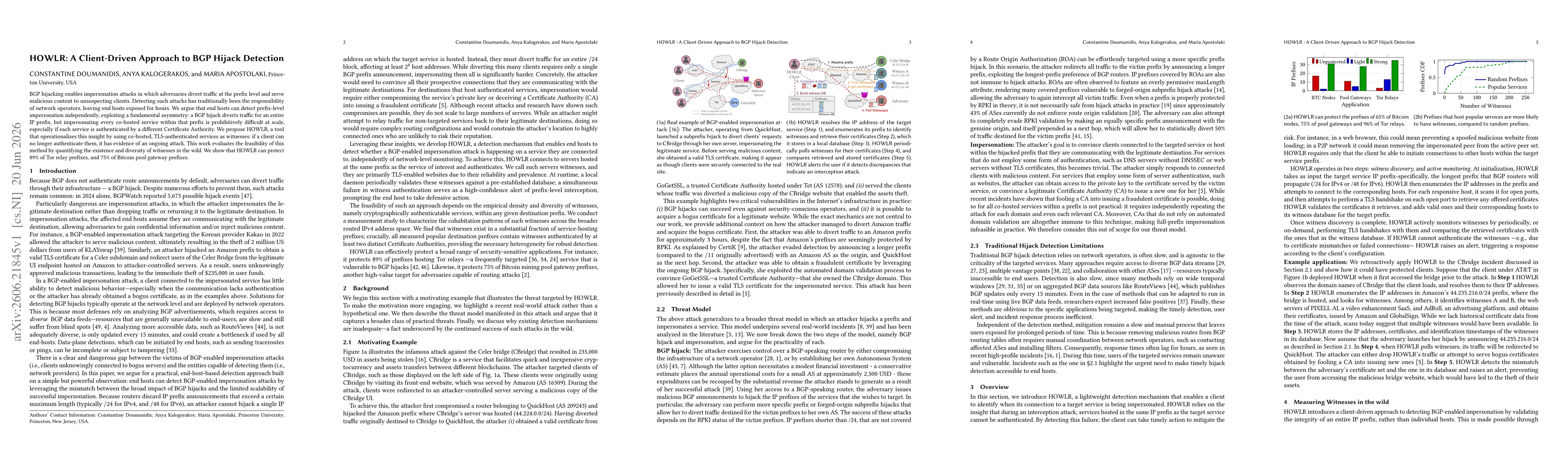 Thumbnail for HOWLR: A Client-Driven Approach to BGP Hijack Detection