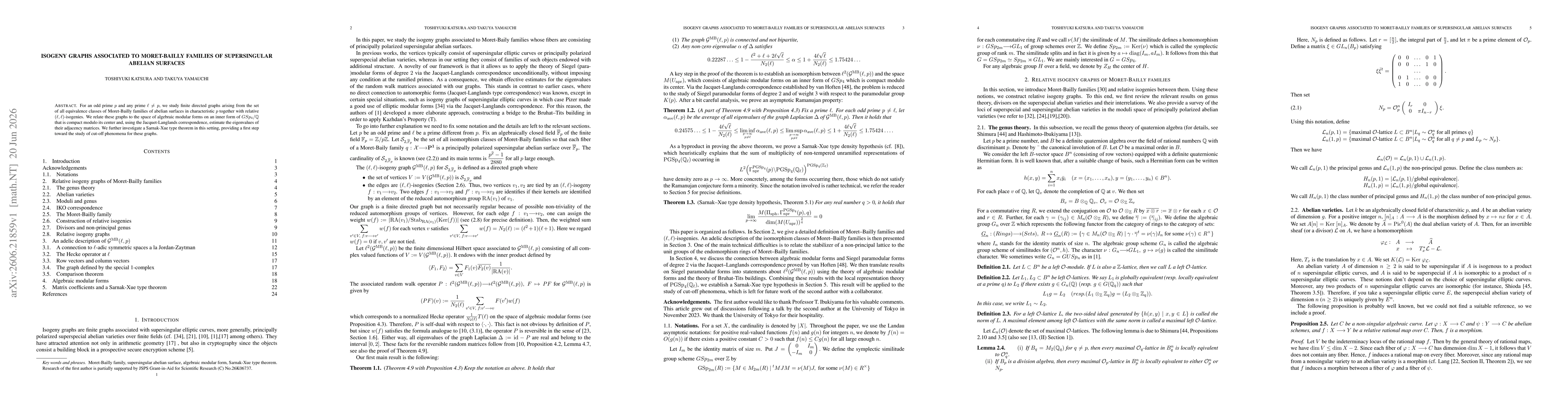 Thumbnail for Isogeny graphs associated to Moret-Bailly families of supersingular abelian surfaces