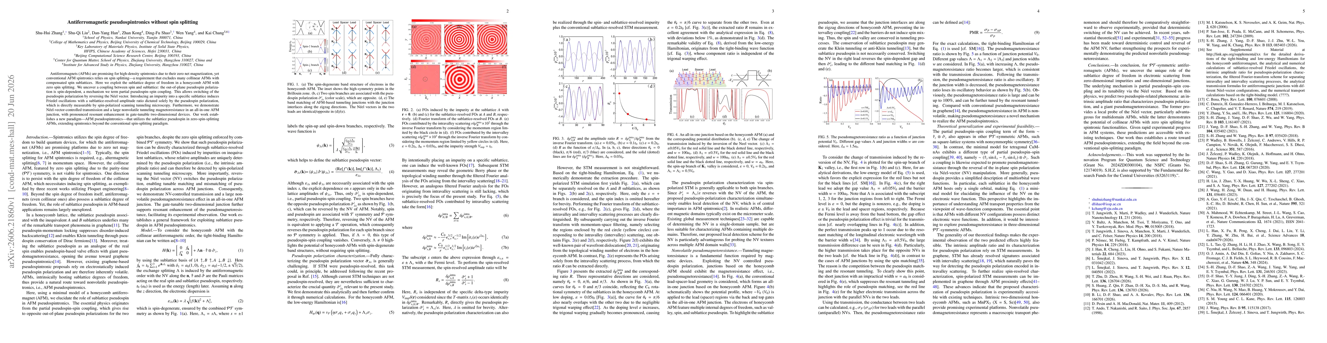 Thumbnail for Antiferromagnetic pseudospintronics without spin splitting