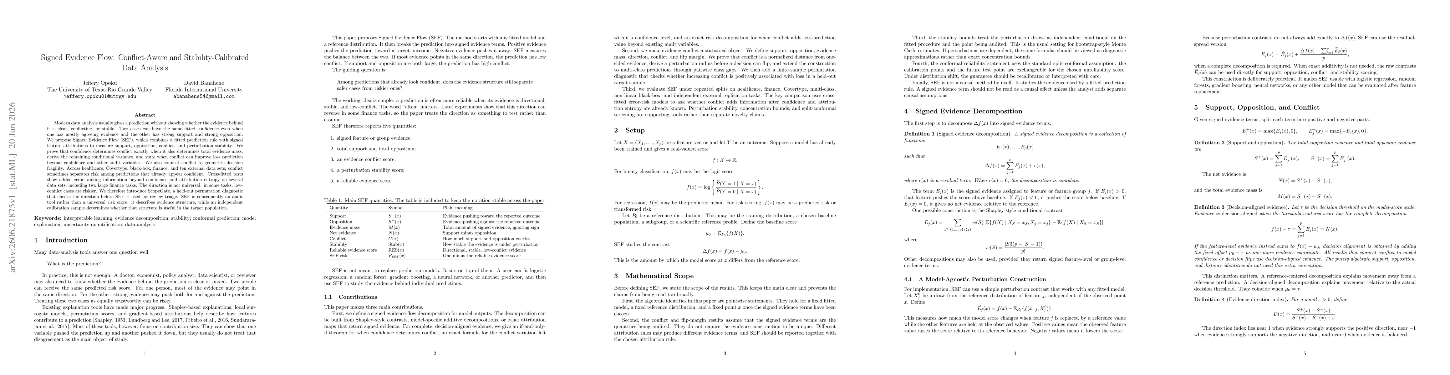 Thumbnail for Signed Evidence Flow: Conflict-Aware and Stability-Calibrated Data Analysis