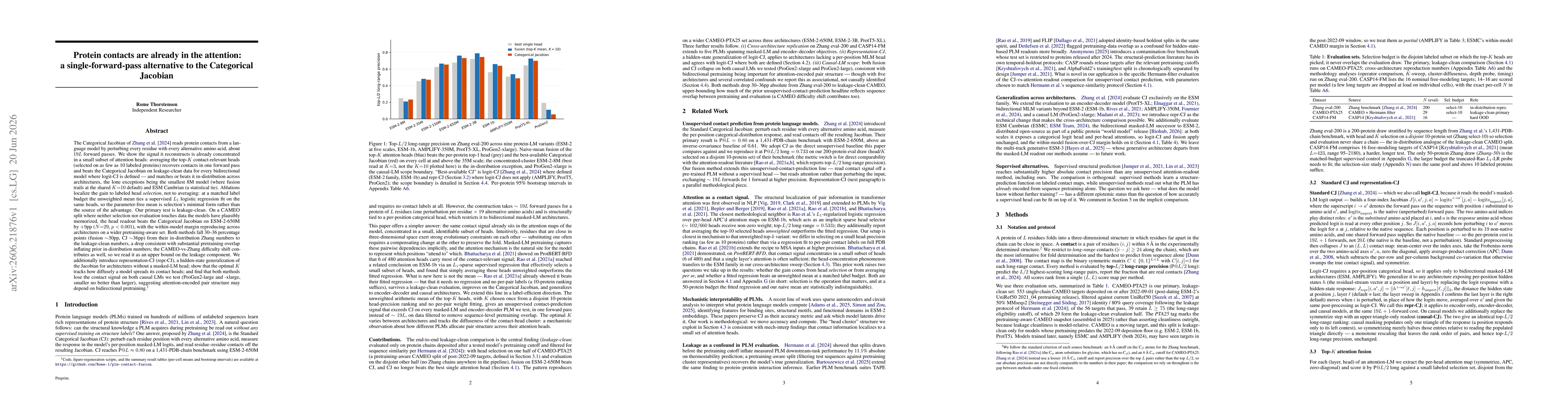 Thumbnail for Protein contacts are already in the attention: a single-forward-pass alternative to the Categorical Jacobian