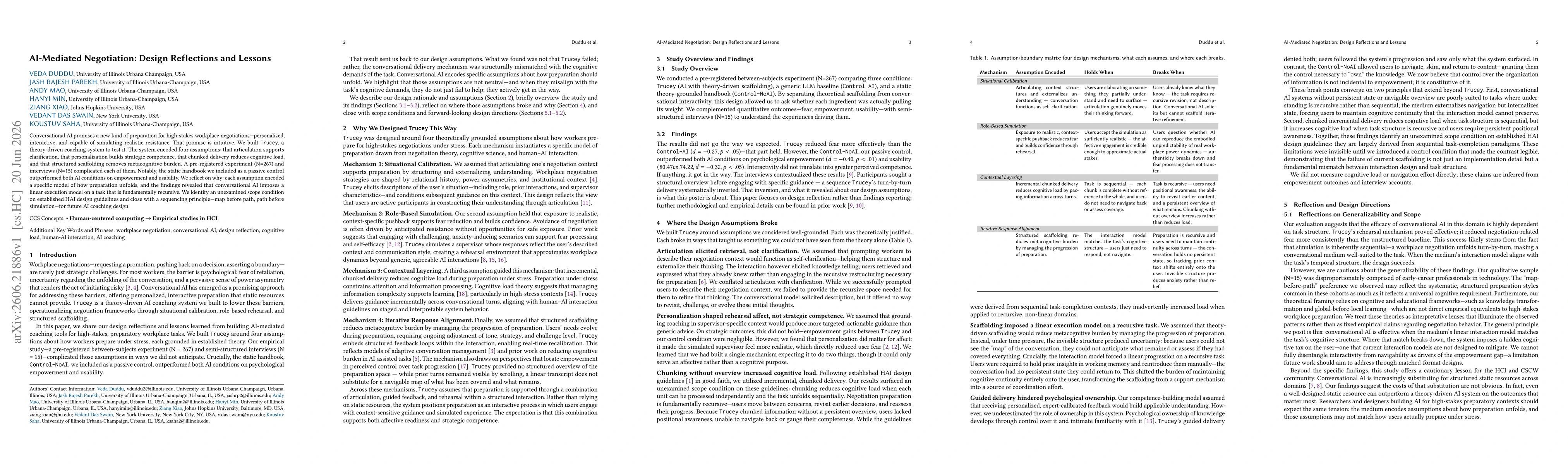 Thumbnail for AI-Mediated Negotiation: Design Reflections and Lessons