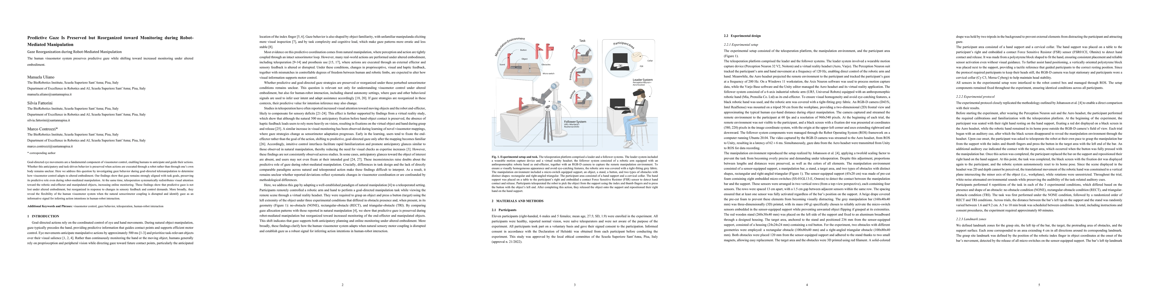 Thumbnail for Predictive Gaze Is Preserved but Reorganized toward Monitoring during Robot-Mediated Manipulation
