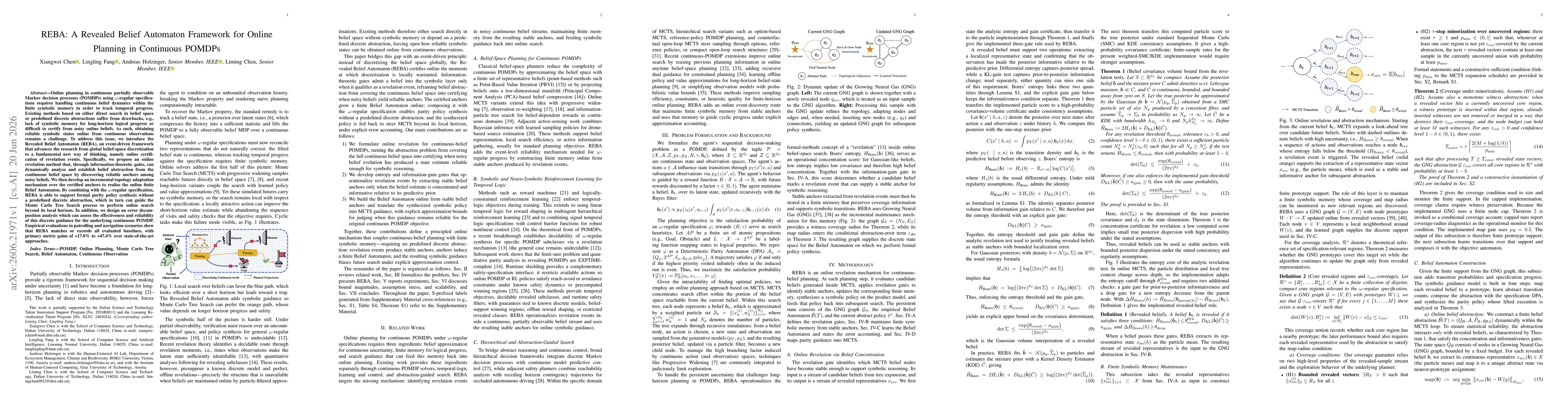 Thumbnail for REBA: A Revealed Belief Automaton Framework for Online Planning in Continuous POMDPs
