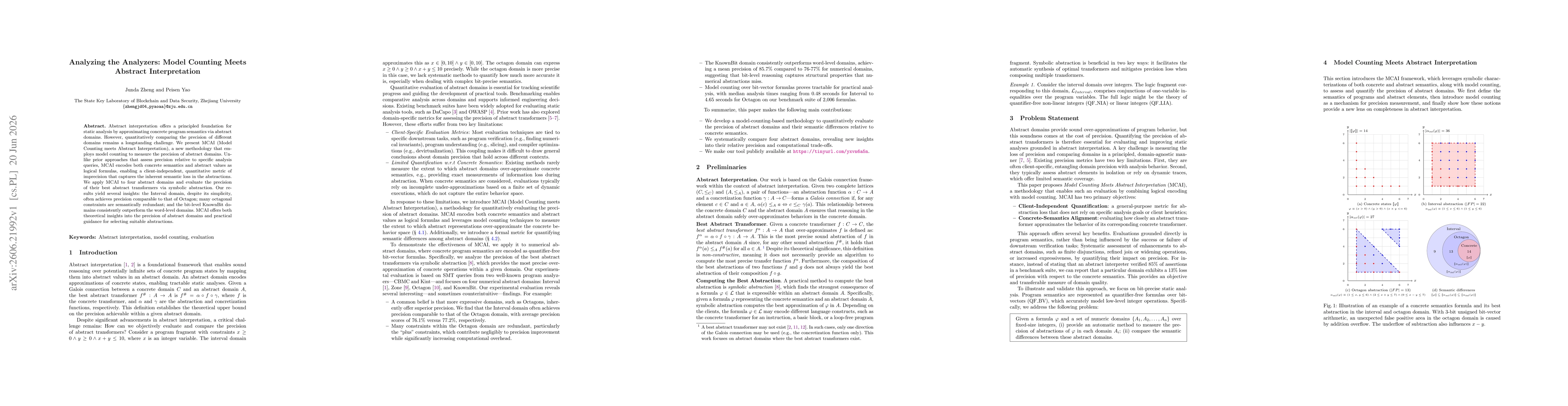 Thumbnail for Analyzing the Analyzers: Model Counting Meets Abstract Interpretation