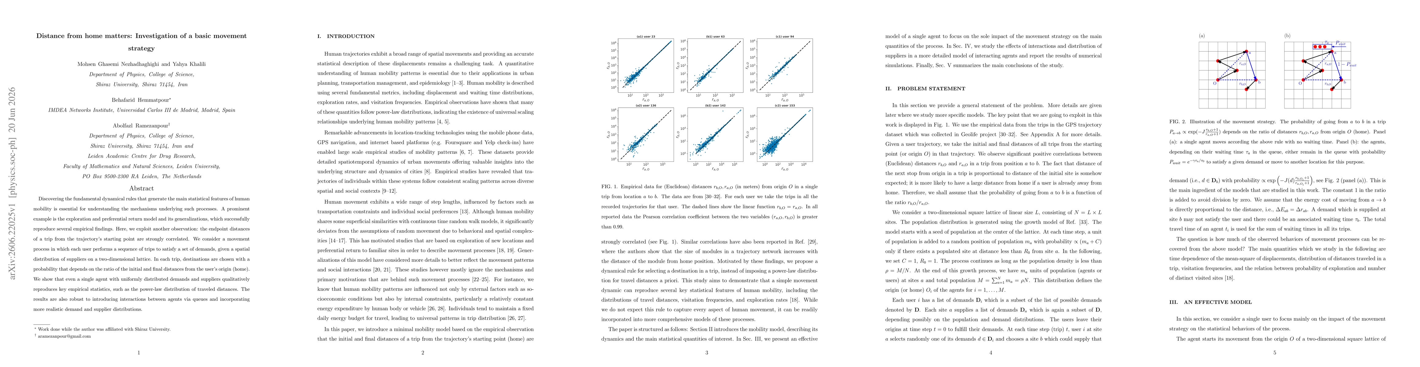 Thumbnail for Distance from home matters: Investigation of a basic movement strategy