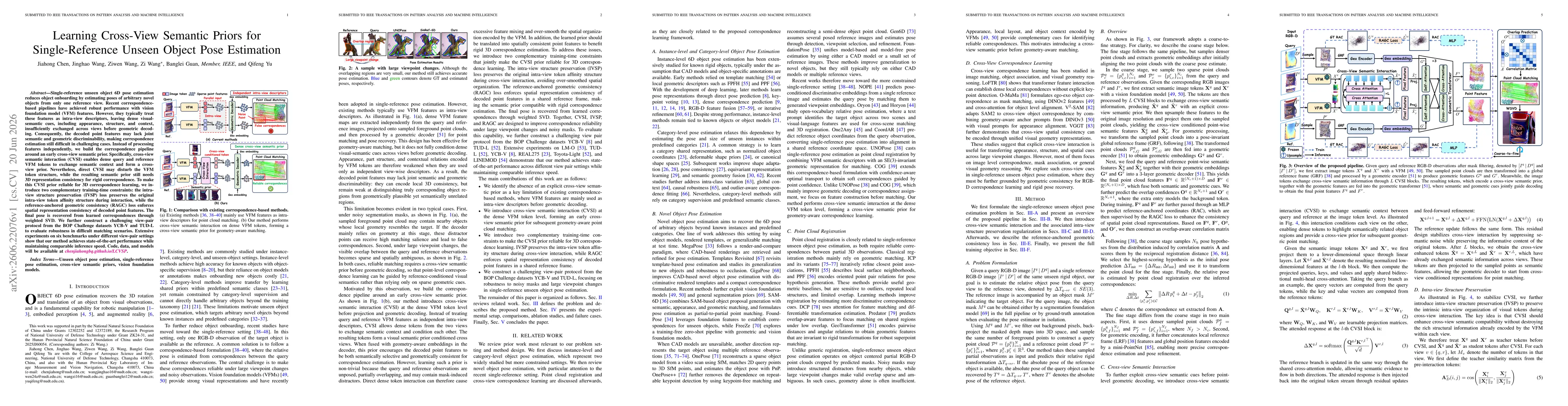 Thumbnail for Learning Cross-View Semantic Priors for Single-Reference Unseen Object Pose Estimation