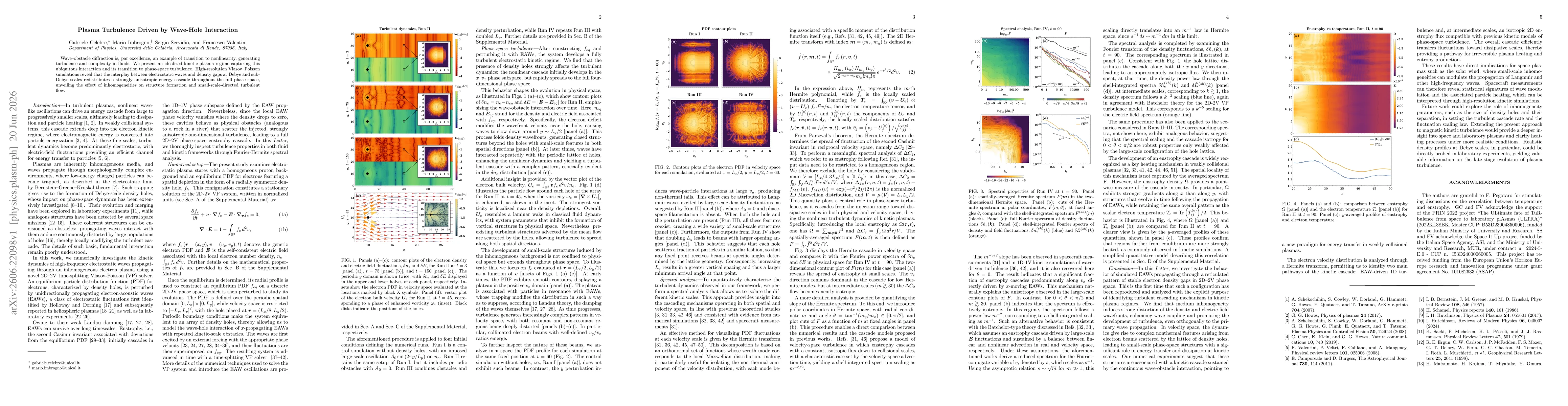 Thumbnail for Plasma turbulence driven by wave-hole interaction