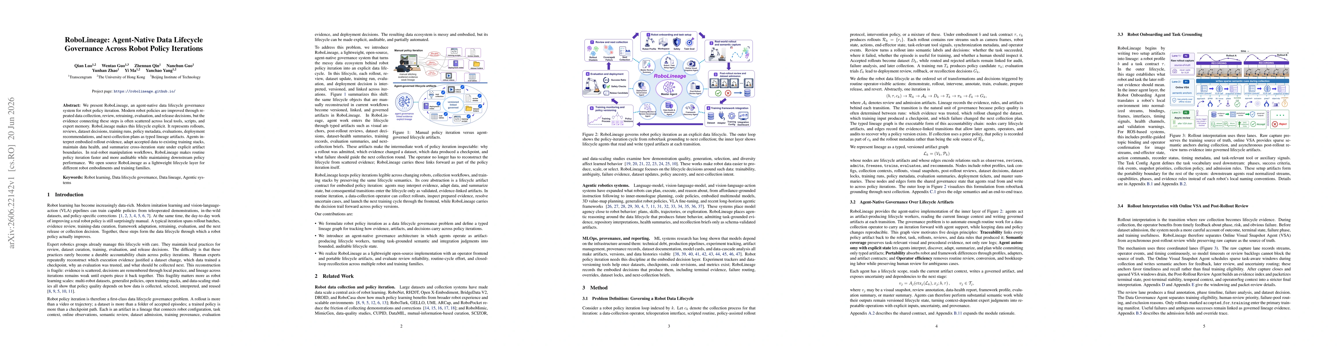 Thumbnail for RoboLineage: Agent-Native Data Lifecycle Governance Across Robot Policy Iterations