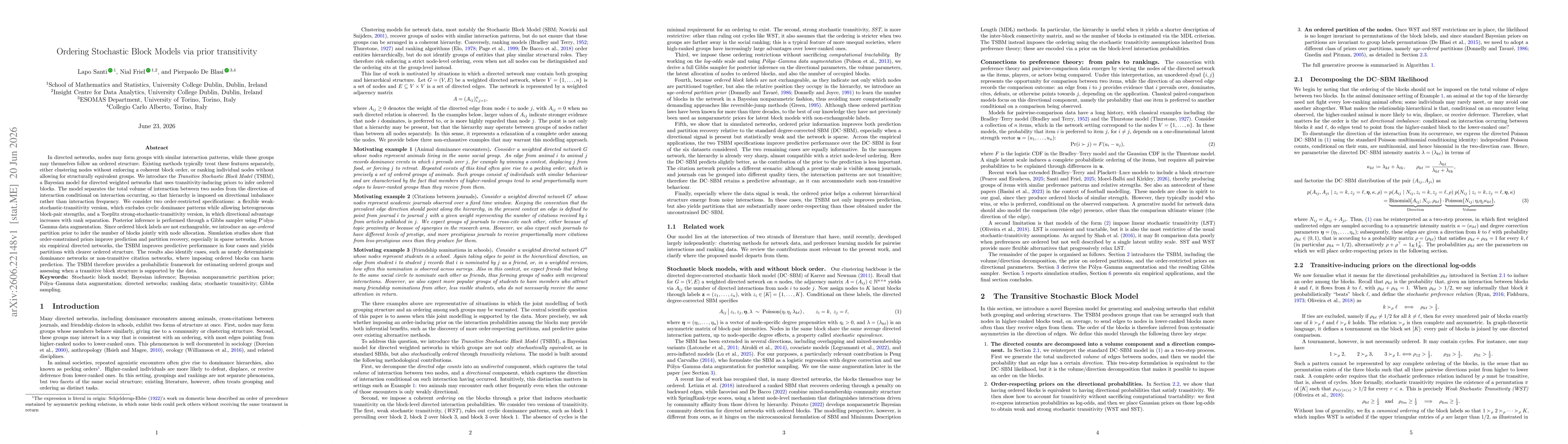 Thumbnail for Ordering Stochastic Block Models via prior transitivity