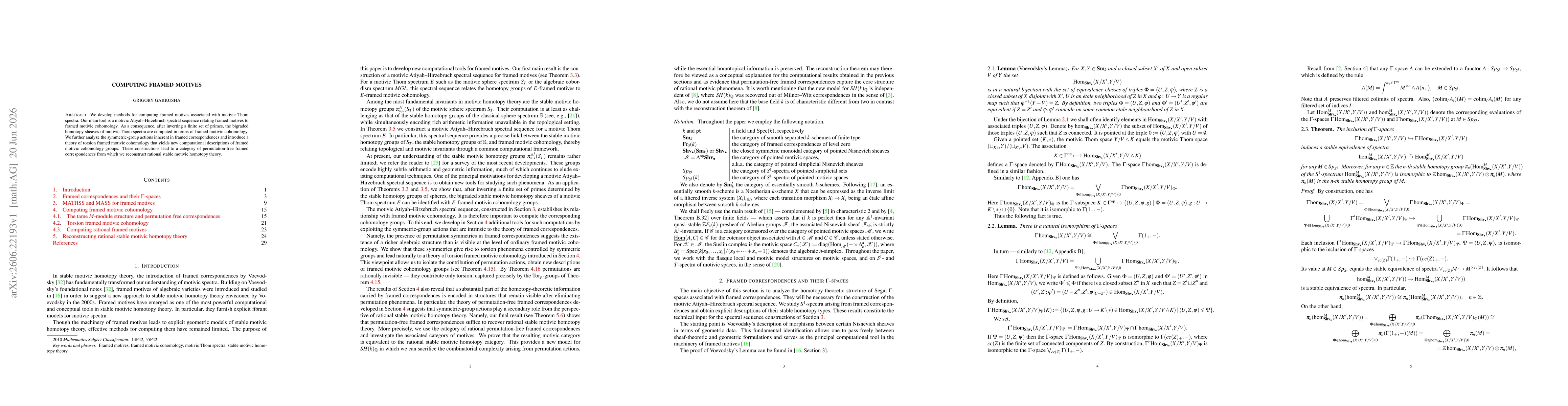 Thumbnail for Computing framed motives