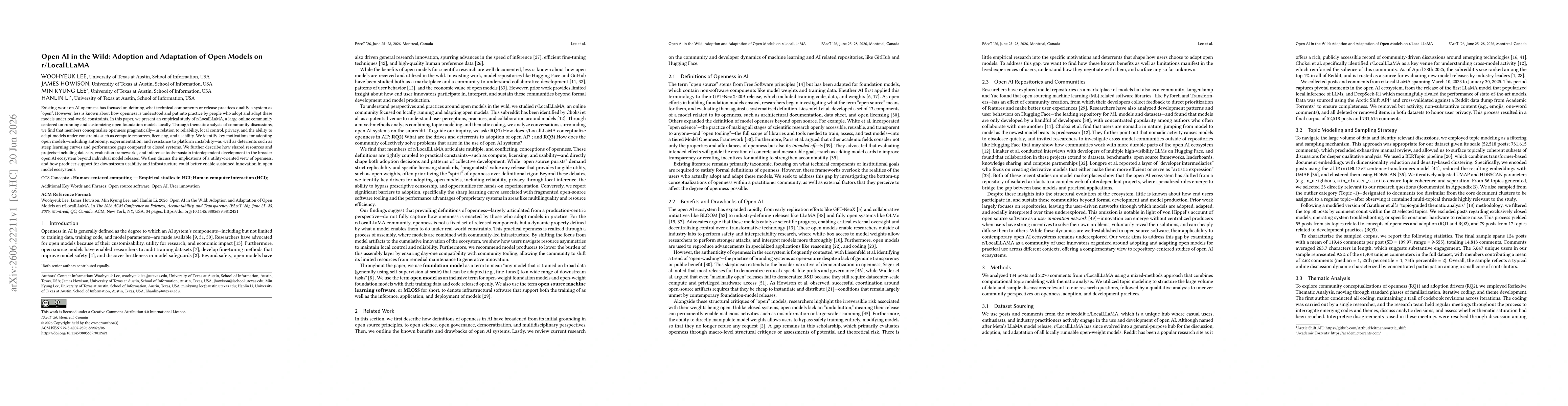 Thumbnail for Open AI in the Wild: Adoption and Adaptation of Open Models on r/LocalLLaMA