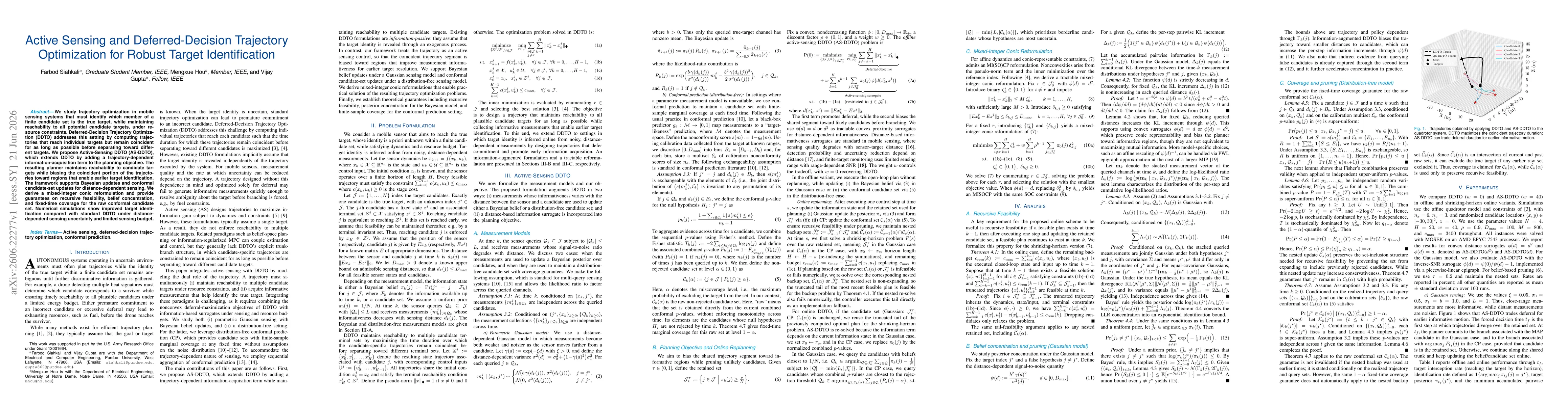 Thumbnail for Active Sensing and Deferred-Decision Trajectory Optimization for Robust Target Identification
