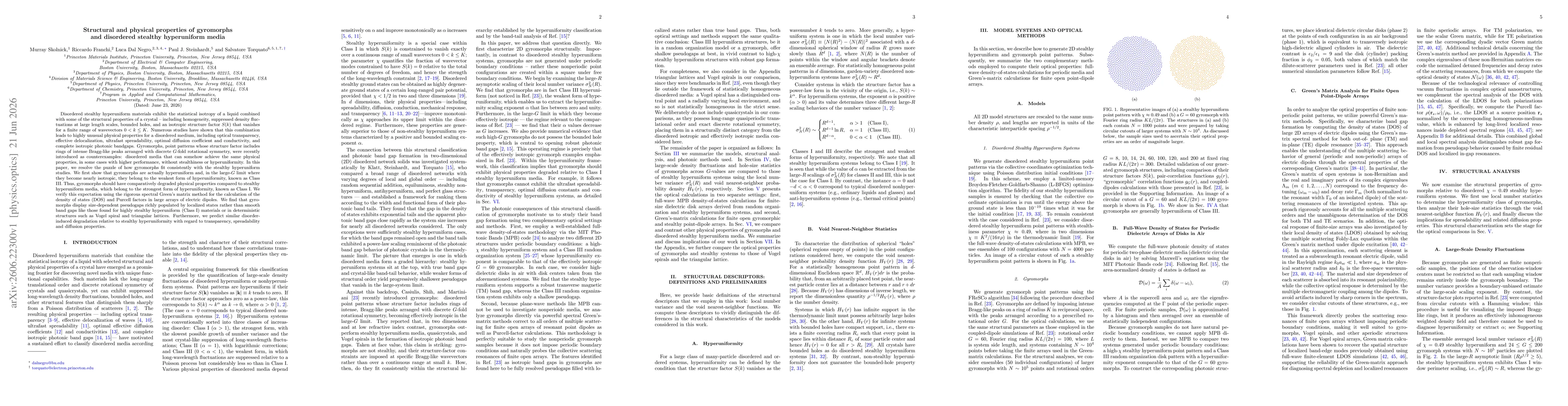 Thumbnail for Structural and physical properties of gyromorphs and disordered stealthy hyperuniform media