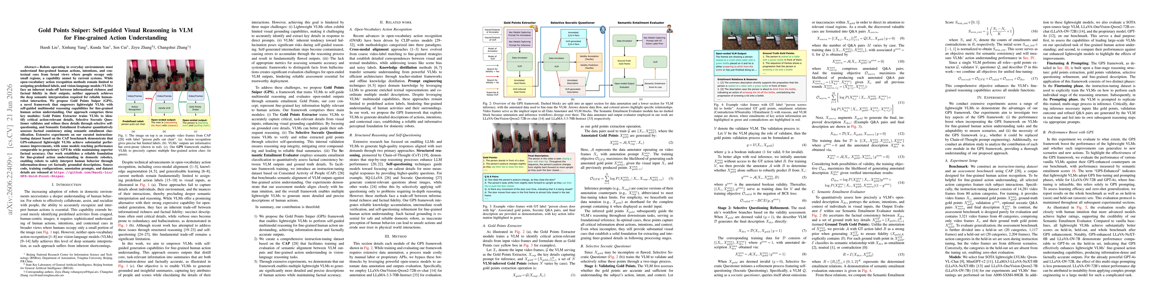 Thumbnail for Gold Points Sniper: Self-guided Visual Reasoning in VLM for Fine-grained Action Understanding