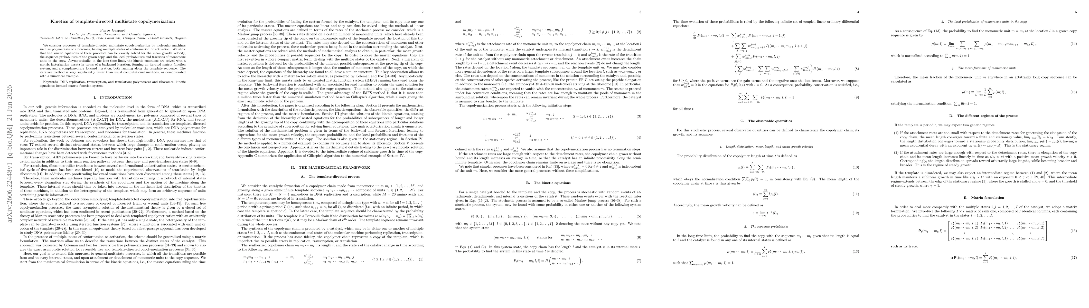 Thumbnail for Kinetics of template-directed multistate copolymerization