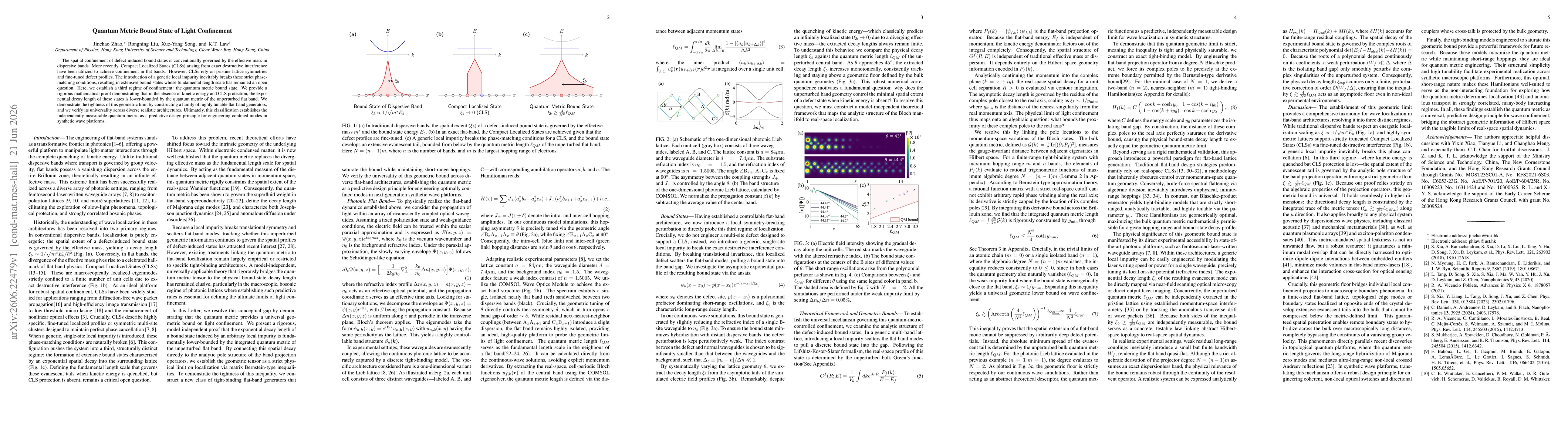 Thumbnail for Quantum Metric Bound State of Light Confinement