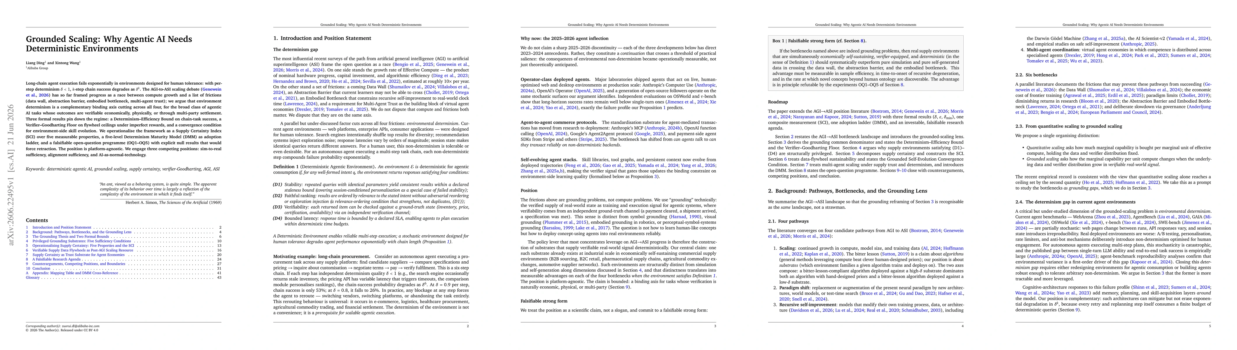 Thumbnail for Grounded Scaling: Why Agentic AI Needs Deterministic Environments