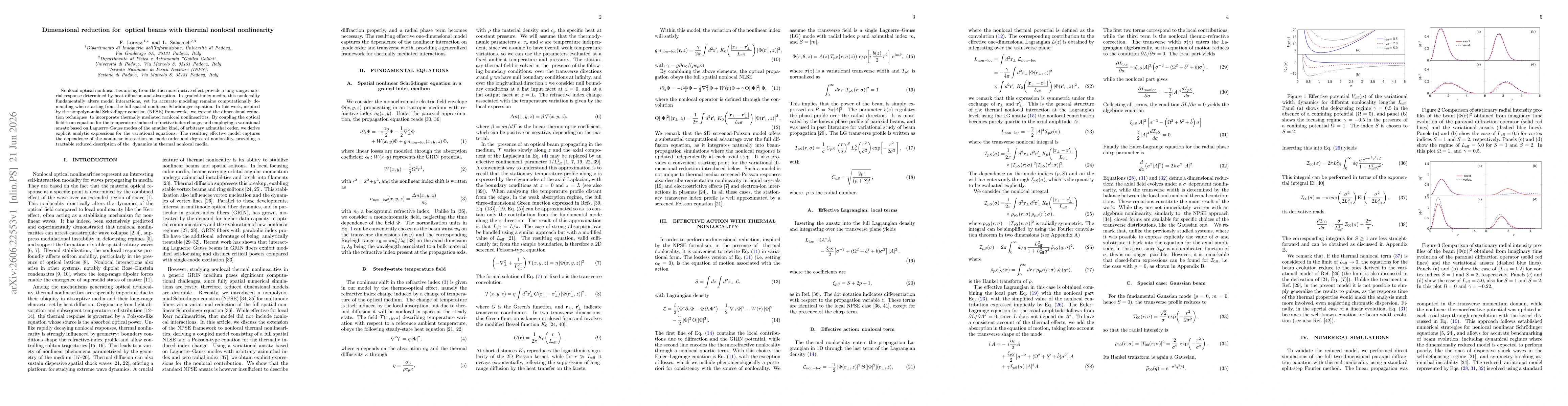 Thumbnail for Dimensional reduction for optical beams with thermal nonlocal nonlinearity