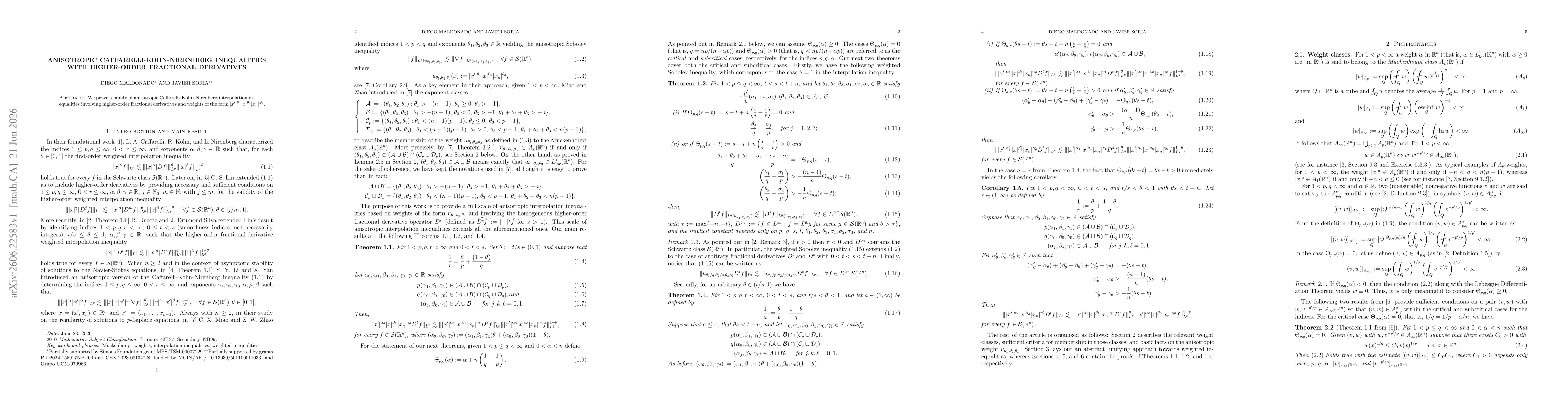 Thumbnail for Anisotropic Caffarelli-Kohn-Nirenberg inequalities with higher-order fractional derivatives