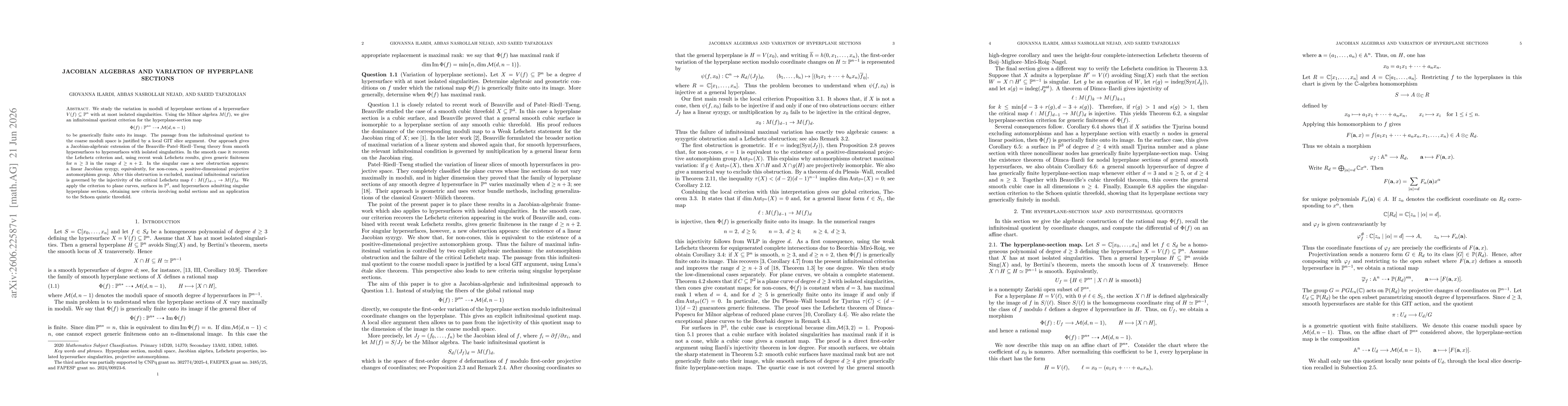 Thumbnail for Jacobian algebras and variation of hyperplane sections
