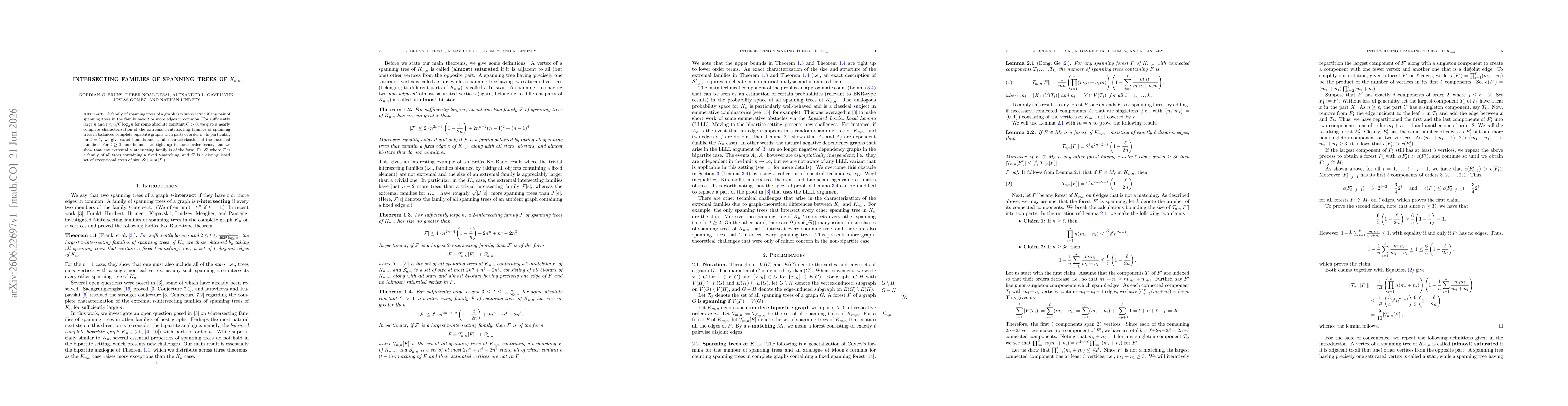 Thumbnail for Intersecting Families of Spanning Trees of $K_{n,n}$