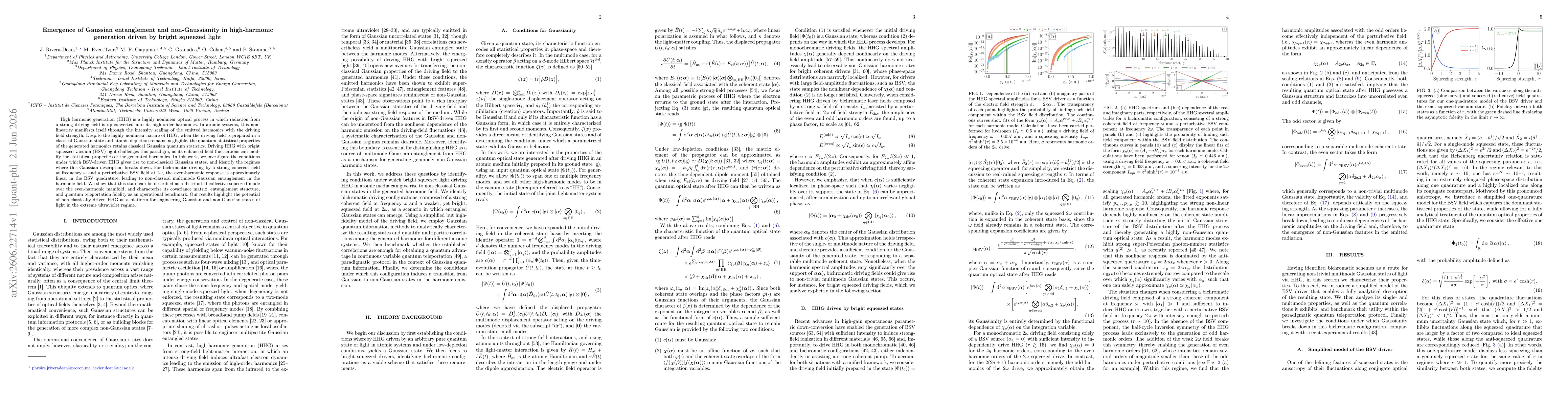 Thumbnail for Emergence of Gaussian entanglement and non-Gaussianity in high-harmonic generation driven by bright squeezed light