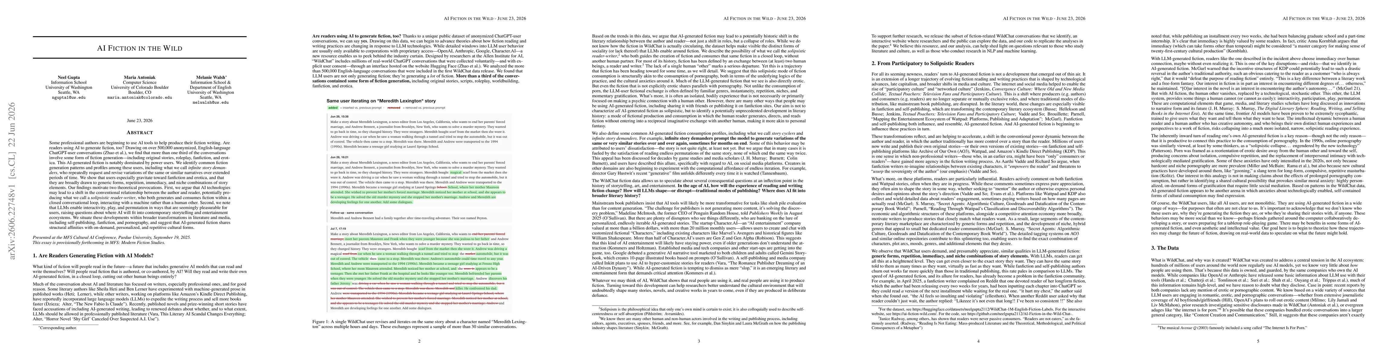 Thumbnail for AI Fiction in the Wild