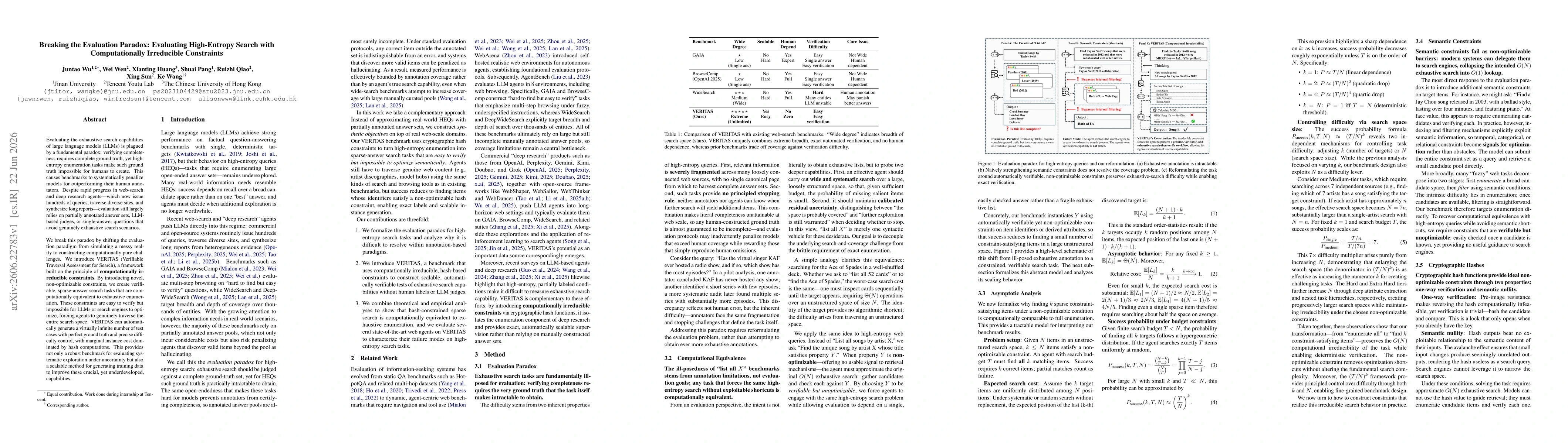 Thumbnail for Breaking the Evaluation Paradox: Evaluating High-Entropy Search with Computationally Irreducible Constraints