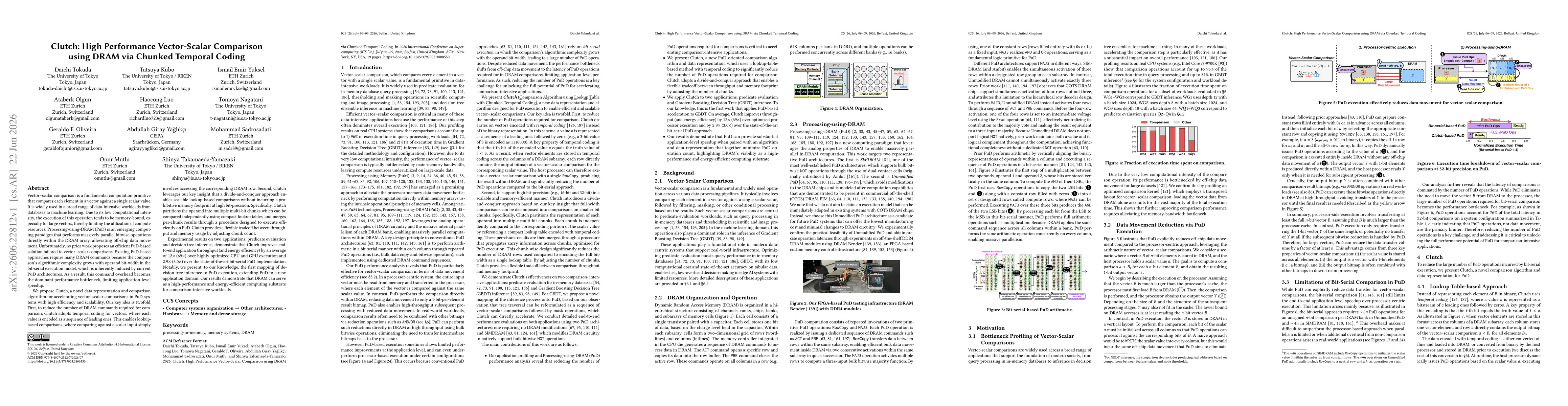 Thumbnail for Clutch: High Performance Vector-Scalar Comparison using DRAM via Chunked Temporal Coding