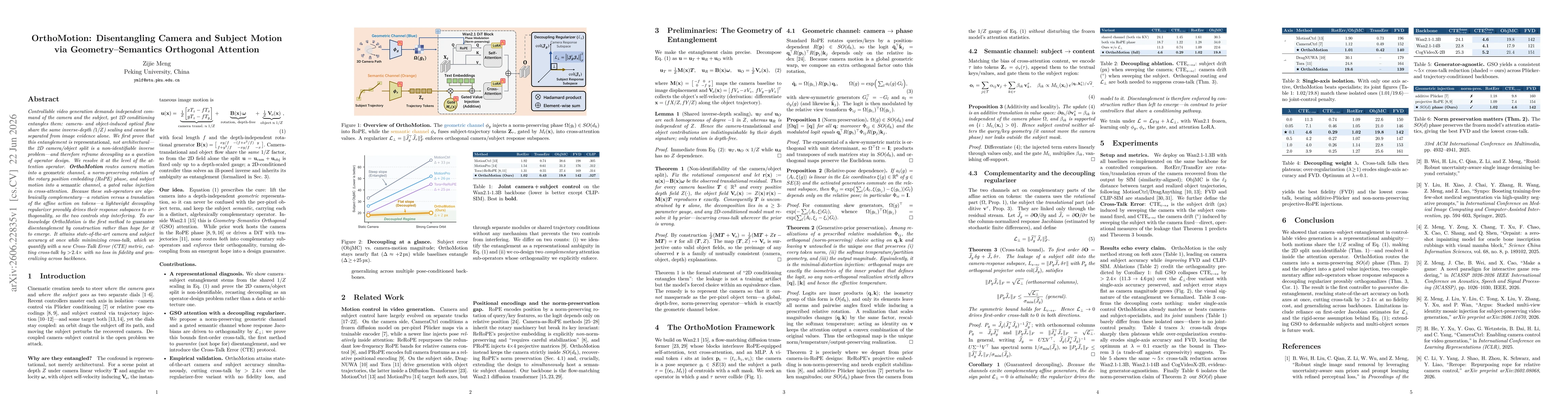 Thumbnail for OrthoMotion:Disentangling Camera and Subject Motion via Geometry Semantics Orthogonal Attention
