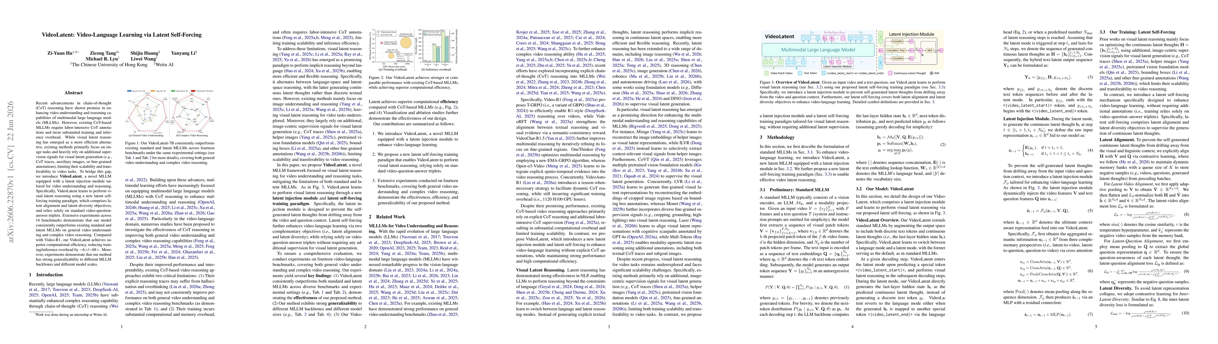 Thumbnail for VideoLatent: Video-Language Learning via Latent Self-Forcing