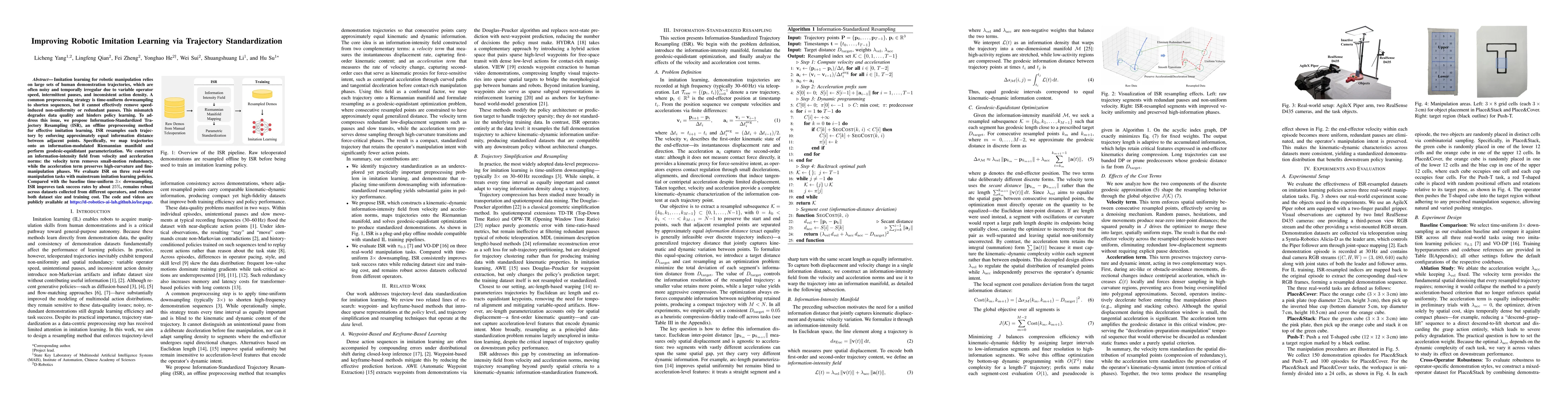 Thumbnail for Improving Robotic Imitation Learning via Trajectory Standardization