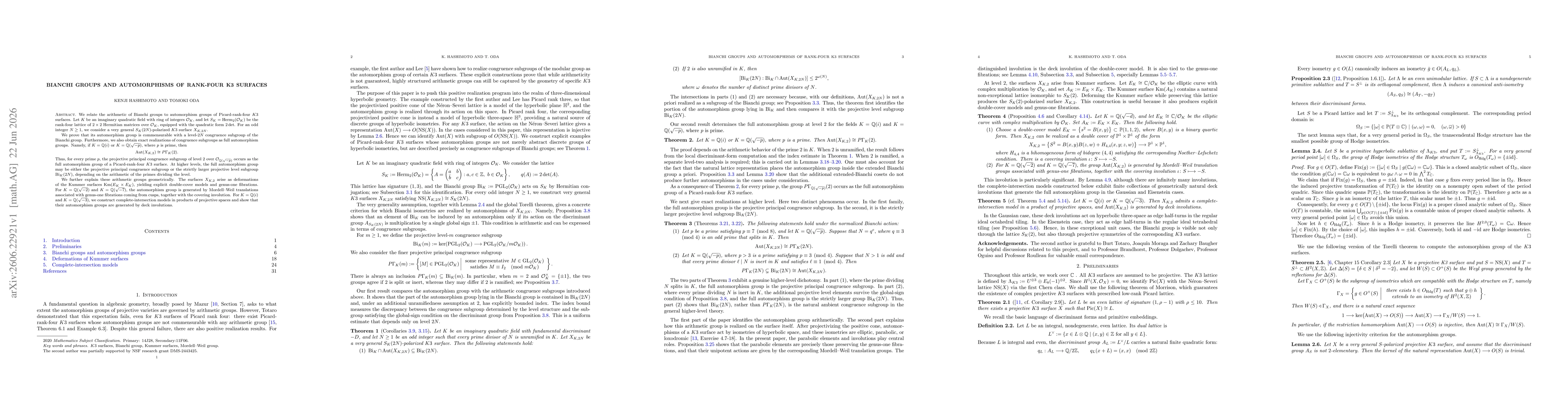 Thumbnail for Bianchi groups and automorphisms of rank-four $K3$ surfaces