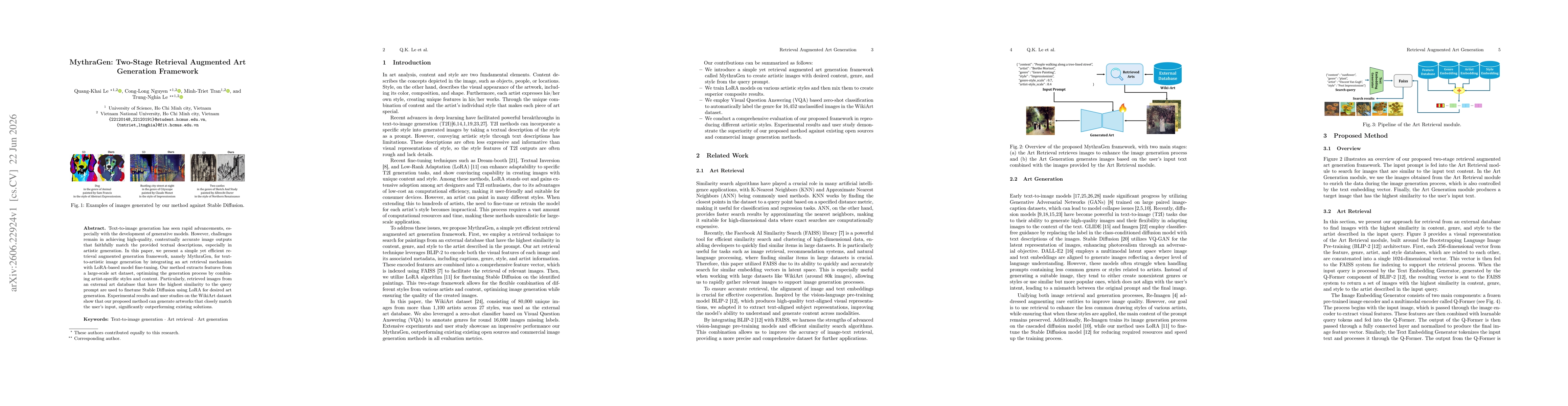 Thumbnail for MythraGen: Two-Stage Retrieval Augmented Art Generation Framework