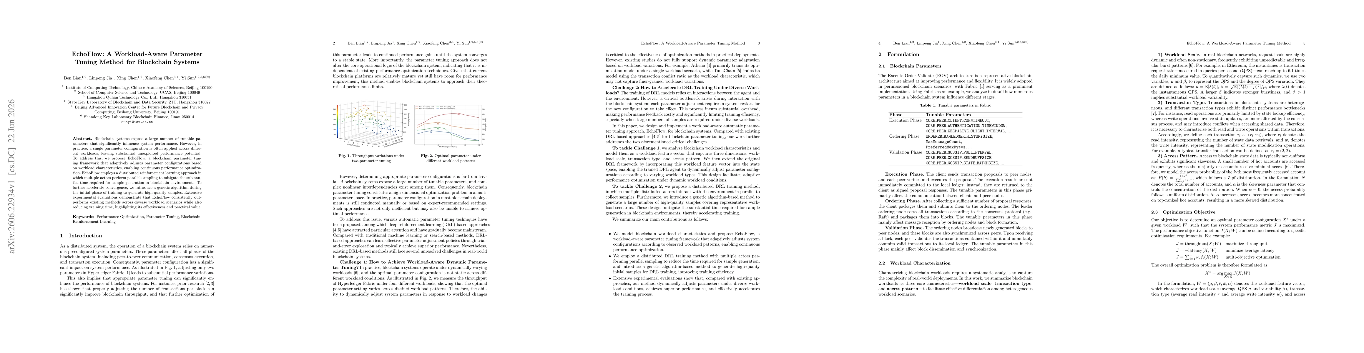 Thumbnail for EchoFlow: A Workload-Aware Parameter Tuning Method for Blockchain Systems