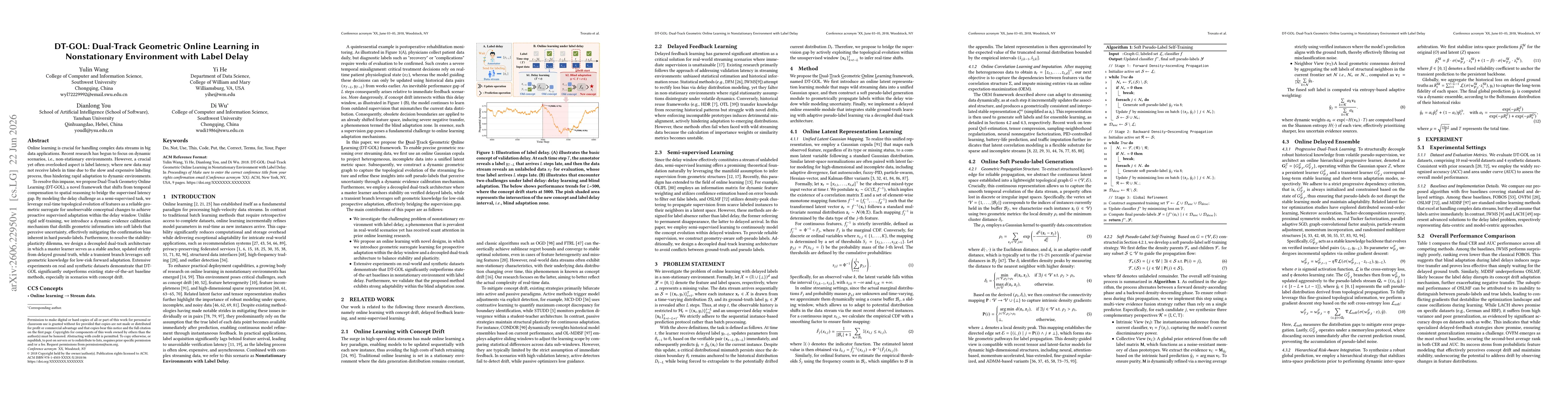 Thumbnail for DT-GOL: Dual-Track Geometric Online Learning in Nonstationary Environment with Label Delay