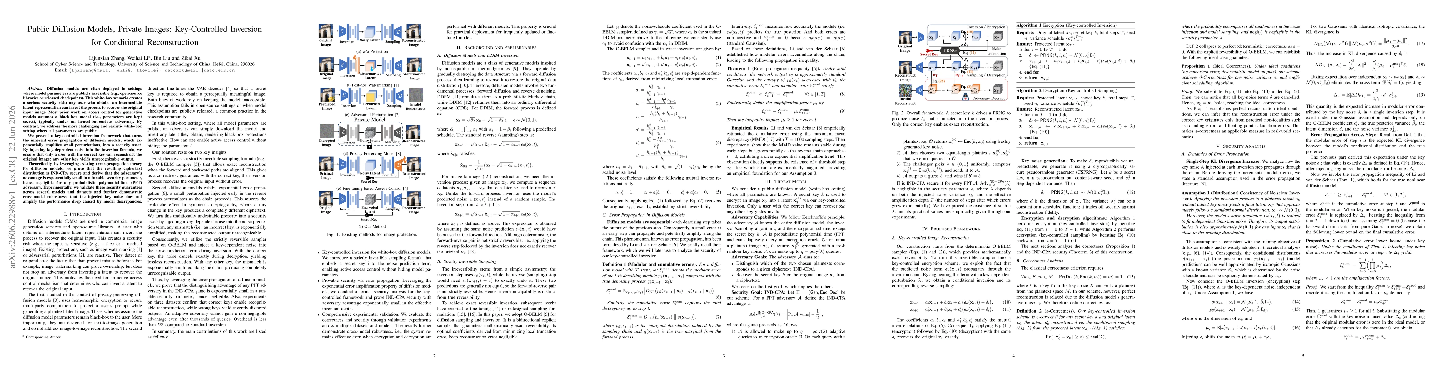 Thumbnail for Public Diffusion Models, Private Images: Key-Controlled Inversion for Conditional Reconstruction