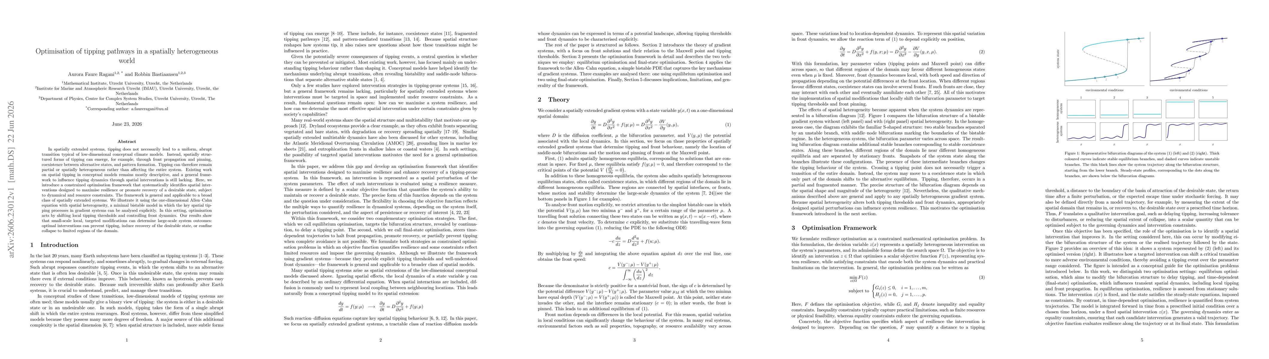 Thumbnail for Optimisation of tipping pathways in a spatially heterogeneous world