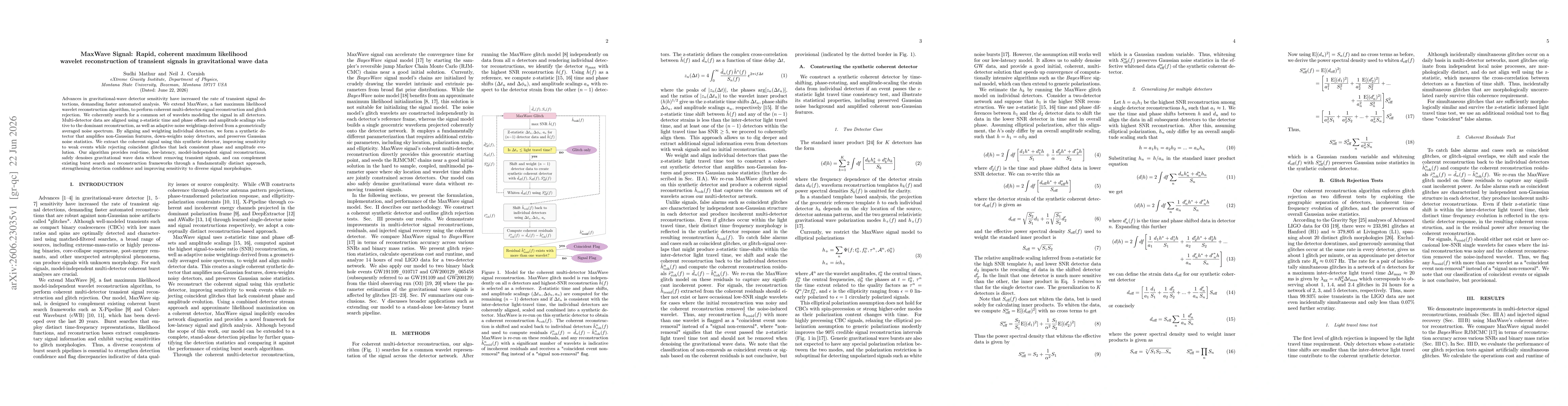 Thumbnail for MaxWave Signal: Rapid, coherent maximum likelihood wavelet reconstruction of transient signals in gravitational wave data