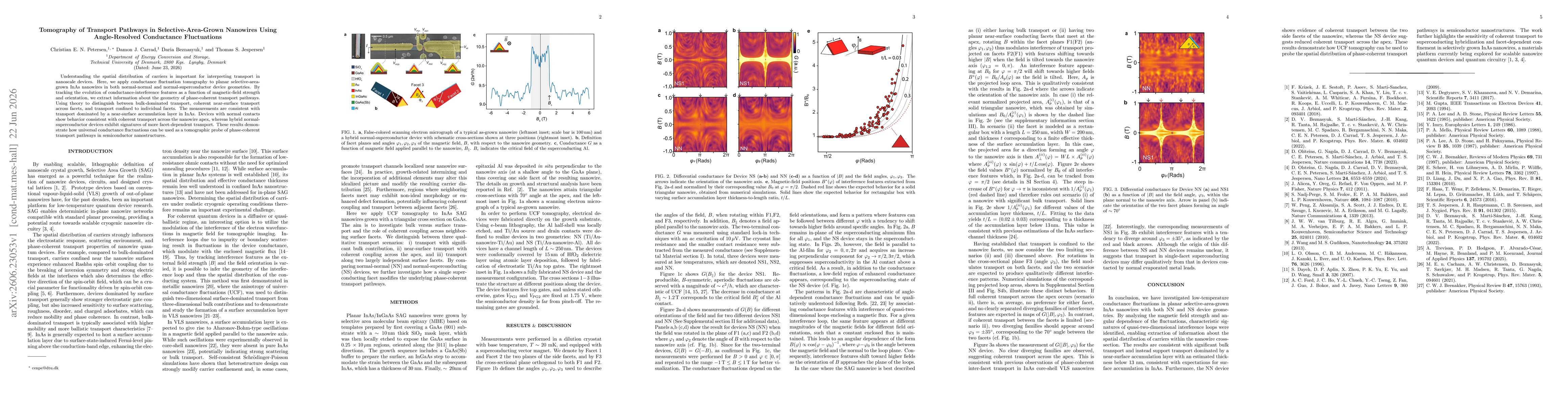 Thumbnail for Tomography of Transport Pathways in Selective-Area-Grown Nanowires Using Angle-Resolved Conductance Fluctuations