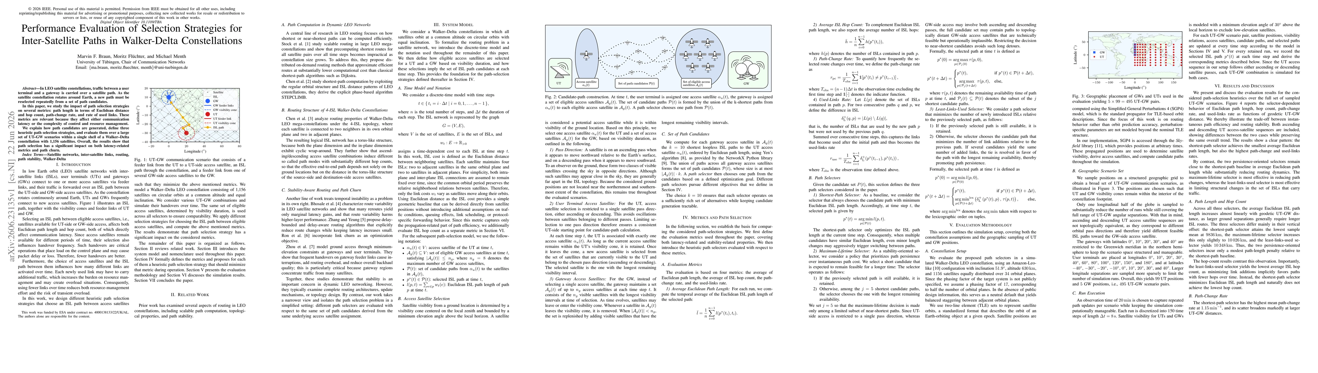 Thumbnail for Performance Evaluation of Selection Strategies for Inter-Satellite Paths in Walker-Delta Constellations