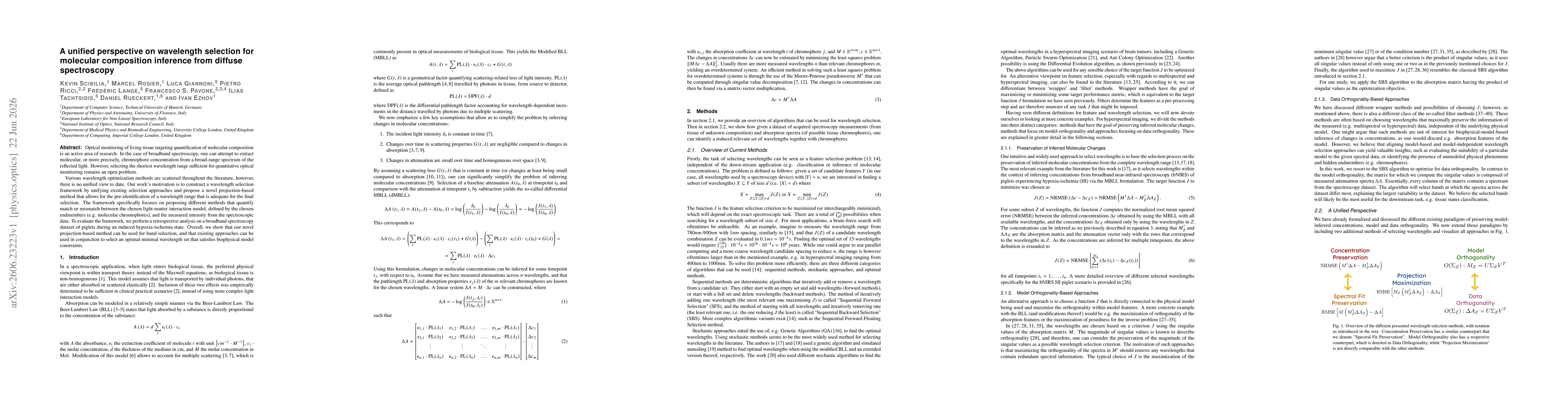 Thumbnail for A unified perspective on wavelength selection for molecular composition inference from diffuse spectroscopy